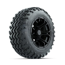 GTW Spyder Matte Black 12 in Wheels with 22x11.00-12 Rogue All Terrain Tires  Full Set