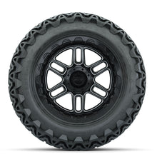 Set of (4) 14 in GTW Titan Machined & Black Wheels with 23x10-14 Predator All-Terrain Tires