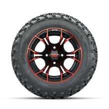 GTW Spyder Red/Black 12 in Wheels with 22x11.00-12 Rogue All Terrain Tires – Full Set