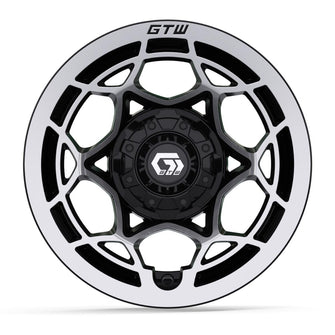 12″ GTW® Nexus Gloss Black with Silver Face Wheel