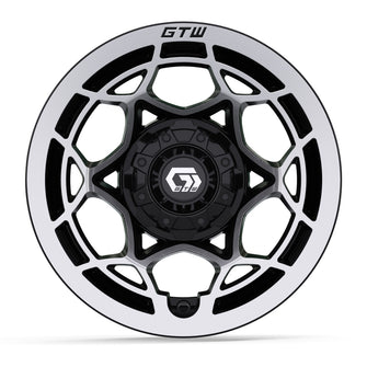 12" GTW Nexus Gloss Black with Silver Face Wheel