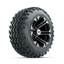 GTW Specter Machined/Black 12 in Wheels with 22x11.00-12 Rogue All Terrain Tires  Full Set