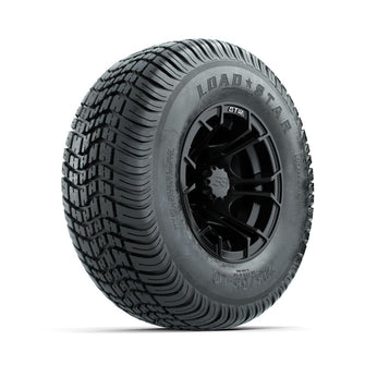 GTW Spyder Matte Black 10 in Wheels with 205/65-10 Kenda Load Star Street Tires – Full Set