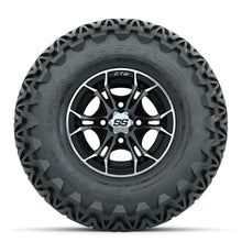 GTW Spyder Machined/Black 10 in Wheels with 22x11-10 Predator All Terrain Tires – Full Set