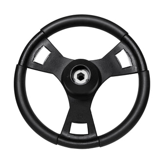 Gussi Italia Model 13 Black/Carbon Fiber Steering Wheel For E-Z-GO