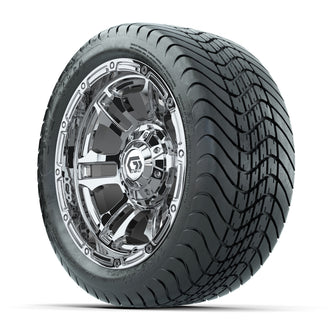 GTW Shogun Chrome 12 in Wheels with 215/35-12 Mamba Street Tires  Full Set