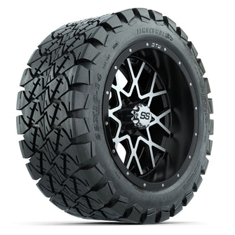 Set of (4) 14 in GTW Vortex Wheels with 22x10-14 GTW Timberwolf All-Terrain Tires