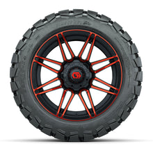 GTW Stealth Gloss Black/Red 14 in Wheels with 22x10-14 Timberwolf All-Terrain Tires  Full Set