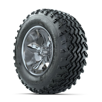 GTW Godfather Chrome 12 in Wheels with 23x10.00-12 Rogue All Terrain Tires  Full Set