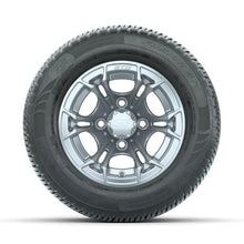 GTW Spyder Silver Brush 10 in Wheels with 205/50-10 Fusion SR Steel Belted Radial Tires – Full Set