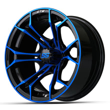 14" GTW Spyder Black with Blue Accents Wheel