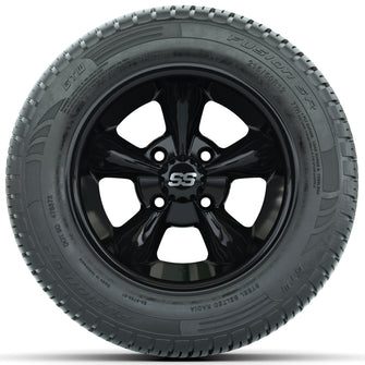 Set of (4) 12 in GTW Godfather Wheels with 215/50-R12 Fusion S/R Street Tires