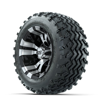 GTW Vampire Machined/Black 10 in Wheels with 18x9.50-10 Rogue All Terrain Tires  Full Set