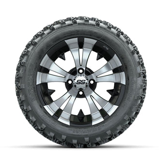 GTW Vampire Machined/Black 14 in Wheels with 23x10.00-14 Rogue All Terrain Tires – Full Set