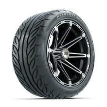 GTW Element Machined/Black 14 in Wheels with 225/40-R14 Fusion GTR Street Tires  Full Set