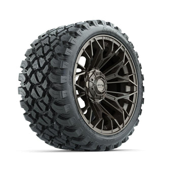 Set of (4) 15 in GTW® Stellar Matte Bronze Wheels with 23x10-R15 Nomad All-Terrain Tires