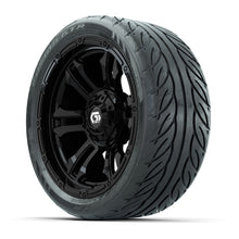 GTW Shogun Gloss Black 14 in Wheels with 205/40-R14 Fusion GTR Steel Belted Street Tires  Full Set