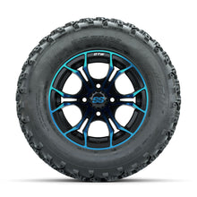 GTW Spyder Blue/Black 12 in Wheels with 23x10.00-12 Rogue All Terrain Tires  Full Set