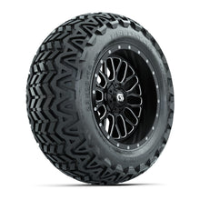 Set of (4) 14 in GTW Helix Machined & Black Wheels with 23x10-14 Predator All-Terrain Tires