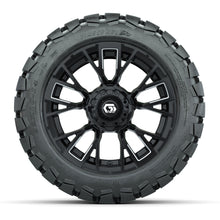 GTW Vandal Matte Black/Machined 14 in Wheels with 22x10-14 Timberwolf All-Terrain Tires  Full Set