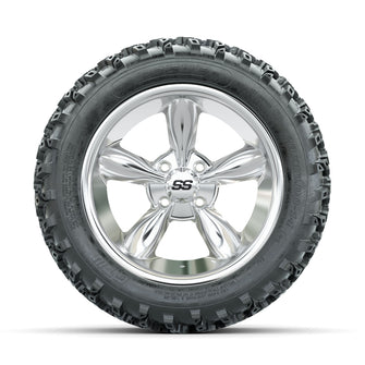 GTW Godfather Chrome 14 in Wheels with 23x10.00-14 Rogue All Terrain Tires  Full Set