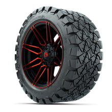 GTW Stealth Gloss Black/Red 14 in Wheels with 22x10-14 Timberwolf All-Terrain Tires  Full Set