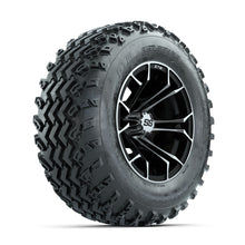 GTW Spyder Machined/Black 12 in Wheels with 23x10.00-12 Rogue All Terrain Tires  Full Set