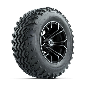 GTW Spyder Machined/Black 12 in Wheels with 23x10.00-12 Rogue All Terrain Tires – Full Set