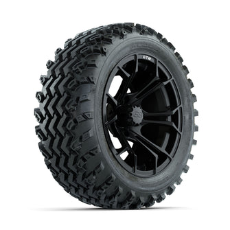 GTW Spyder Matte Black 14 in Wheels with 23x10.00-14 Rogue All Terrain Tires  Full Set