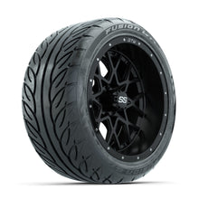 GTW Vortex Matte Black 14 in Wheels with 225/40-R14 Fusion GTR Street Tires  Full Set