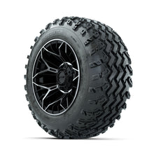 GTW Stellar Machined/Black 12 in Wheels with 22x11.00-12 Rogue All Terrain Tires  Full Set