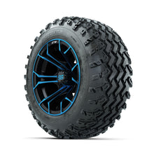 GTW Spyder Blue/Black 12 in Wheels with 22x11.00-12 Rogue All Terrain Tires  Full Set