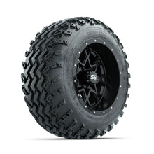 GTW Vortex Matte Black 12 in Wheels with 22x11.00-12 Rogue All Terrain Tires  Full Set