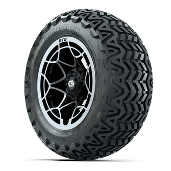 GTW Nexus Gloss Black/Silver 14 in Wheels with 23x10-14 Predator All-Terrain Tires  Full Set