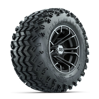 GTW Spyder Machined/Matte Grey 10 in Wheels with 20x10-10 Sahara Classic All Terrain Tires  Full Set