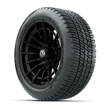 GTW® Boost Gloss Black 14 in Wheels with 205/30-14 Fusion Street Tires – Full Set