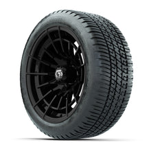 GTW Boost Gloss Black 14 in Wheels with 205/30-14 Fusion Street Tires  Full Set