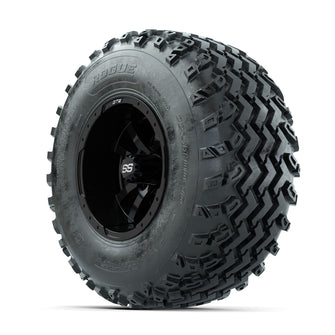 GTW Storm Trooper Black 10 in Wheels with 22x11.00-10 Rogue All Terrain Tires  Full Set