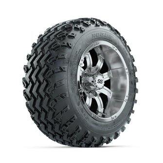 GTW Tempest Chrome 12 in Wheels with 22x11.00-12 Rogue All Terrain Tires – Full Set