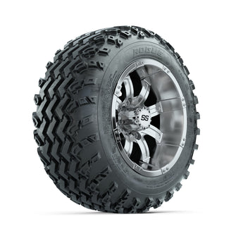 GTW Tempest Chrome 12 in Wheels with 22x11.00-12 Rogue All Terrain Tires  Full Set