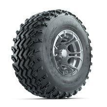 GTW Spyder Silver 10 in Wheels with 22x11.00-10 Rogue All Terrain Tires  Full Set