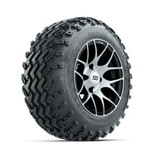 GTW Pursuit Machined/Black 12 in Wheels with 22x11.00-12 Rogue All Terrain Tires  Full Set