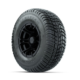 GTW Spyder Matte Black 10 in Wheels with 205/65-10 Kenda Load Star Street Tires  Full Set