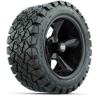 Set of (4) 14 in GTW Godfather Wheels with 22x10-14 GTW Timberwolf All-Terrain Tires