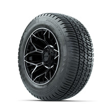 Set of (4) 12 in GTW Stellar Machined & Black Wheels with 215/50-R12 Fusion S/R Street Tires