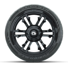 GTW® Shogun Gloss Black 15 in Wheels with 23x10-R15 Nomad Steel Belted Radial All-Terrain Tires – Full Set