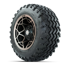 GTW Nexus Gloss Black/Satin Bronze 12 in Wheels with 22x11.00-12 Rogue All-Terrain Tires  Full Set