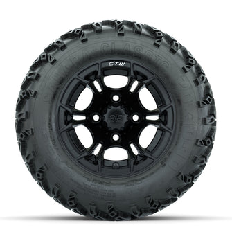 GTW Spyder Matte Black 10 in Wheels with 20x10-10 Sahara Classic All Terrain Tires  Full Set