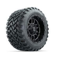 Set of (4) 12 in GTW Titan Machined & Black Wheels with 22x11-R12 Nomad All-Terrain Tires