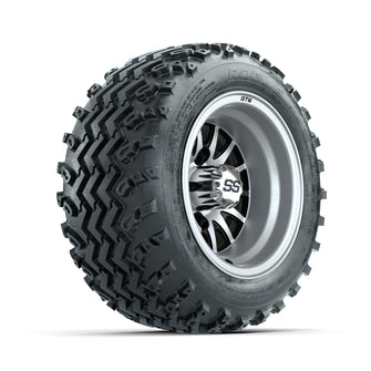 GTW Medusa Machined/Black 10 in Wheels with 18x9.50-10 Rogue All Terrain Tires  Full Set